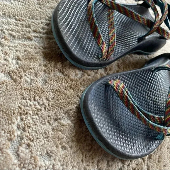 Chaco ZX2 Classic Blue Red Yellow Boulder Walking Hiking Sandals Boost: 4 - Picture 8 of 9